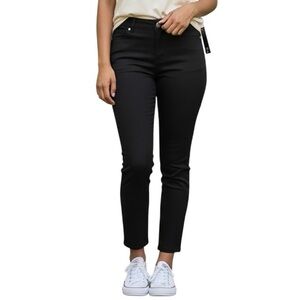 AVENUE Plus Size Ponte Jean Jeggings Women’s 18P Black Straight Leg Stretch